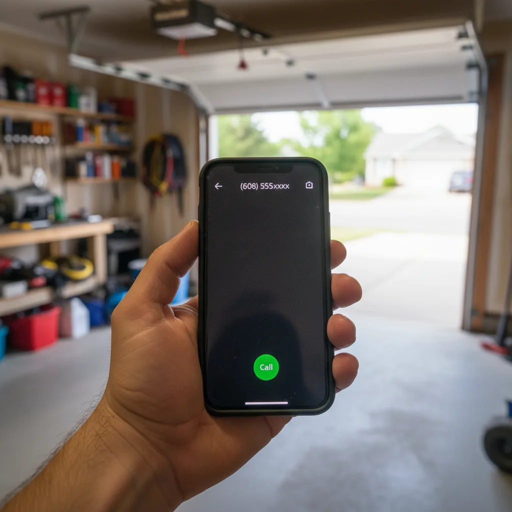 Garage door bottom seal replacement in Madison, Wisconsin